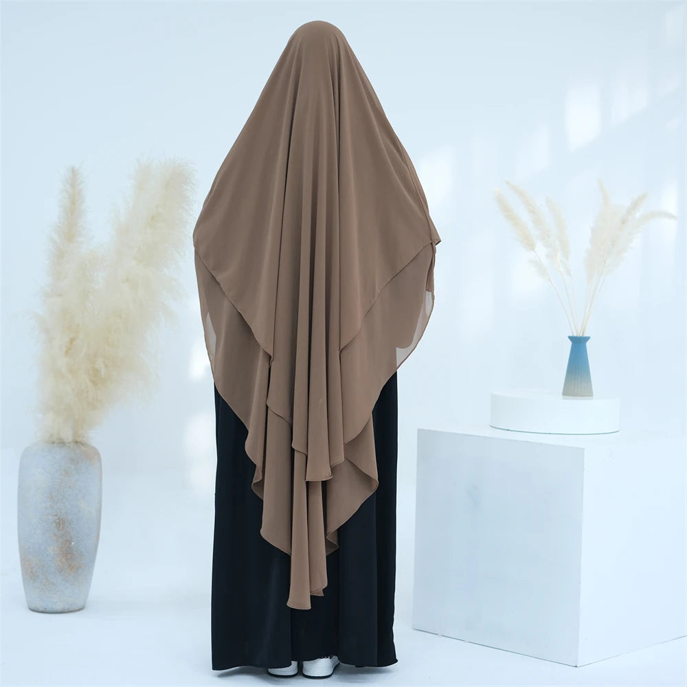 Ramadan Eid Dubai Chiffon Niqab Maxi Khimar Abaya Damen Islam Muslim Hijab Dress Abayas For Women Kebaya Hijabs Femme Musulmane