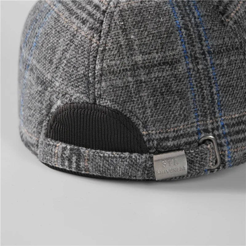 Warm Winter Baseball Cap with Ear Flaps for Men, Auturnn Thick Cap for Gifts