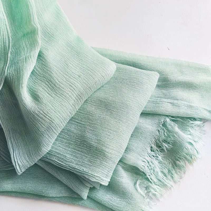61 Colors Soft Cotton Viscose Scarf Rayon Material Muslim Hijab Mid Eastern Plain Solid Color Headscarf With Tassel