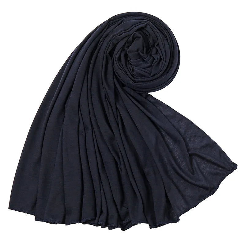 Multicolor Soft Cotton Muslim Headscarf Instant Jersey Hijab Full Cover Cap Wrap Scarf Islamic Shawls Women Turban Head Scarves