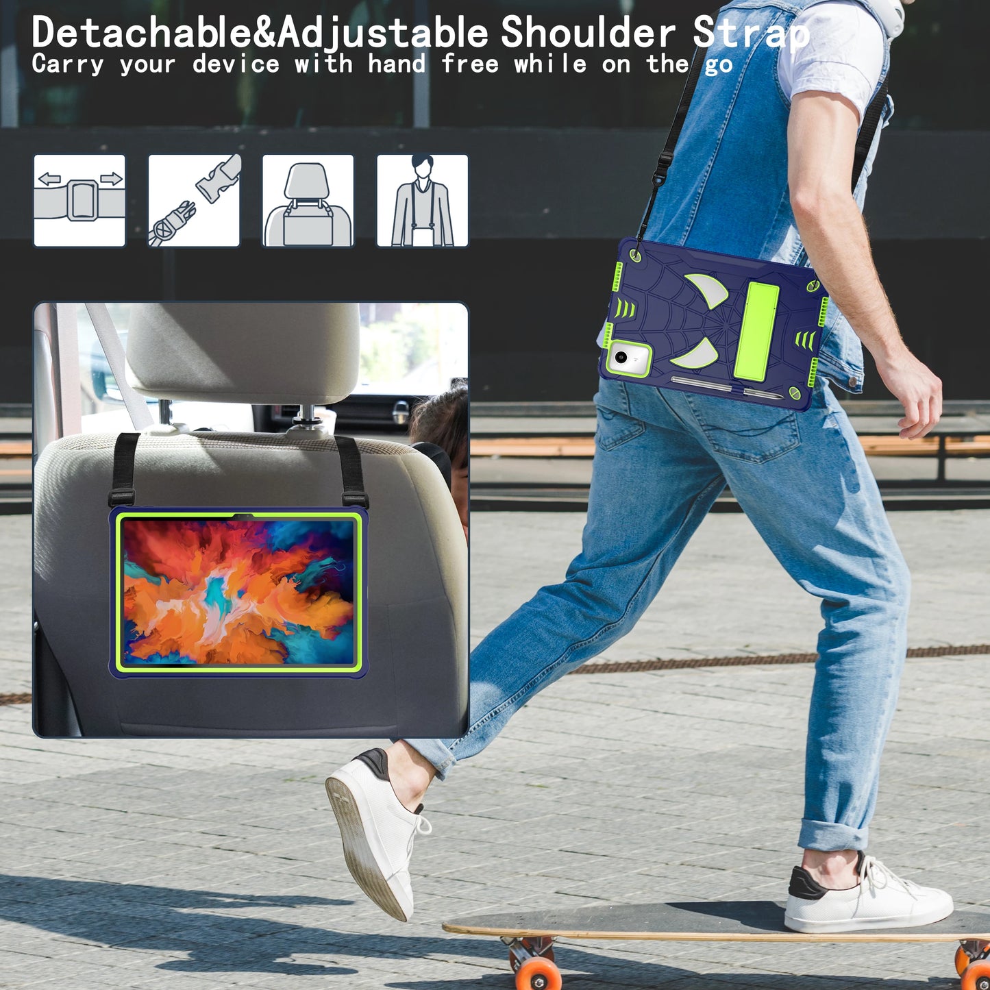 For Lenovo Tab M11 Xiaoxin Pad 2024 11 inch TB331FC TB330FU Lenovo Tab K11 Kids Safe Shockproof Spider Tablet Case Fundas Cover