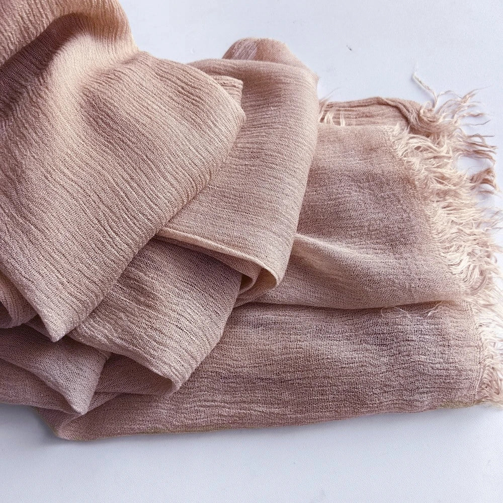 61 Colors Soft Cotton Viscose Scarf Rayon Material Muslim Hijab Mid Eastern Plain Solid Color Headscarf With Tassel