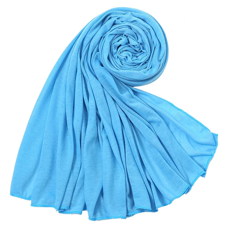 Multicolor Soft Cotton Muslim Headscarf Instant Jersey Hijab Full Cover Cap Wrap Scarf Islamic Shawls Women Turban Head Scarves