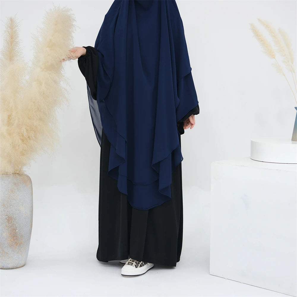 Ramadan Eid Dubai Chiffon Niqab Maxi Khimar Abaya Damen Islam Muslim Hijab Dress Abayas For Women Kebaya Hijabs Femme Musulmane