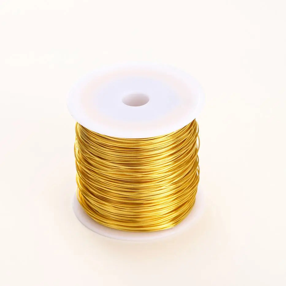 18K Real Gold Plated Copper Wire For DIY Handmade Jewelry Making Supplies Jewellery Accessories Beads Materials Wire Wholesale
