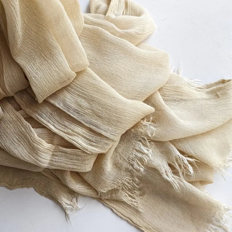 61 Colors Soft Cotton Viscose Scarf Rayon Material Muslim Hijab Mid Eastern Plain Solid Color Headscarf With Tassel