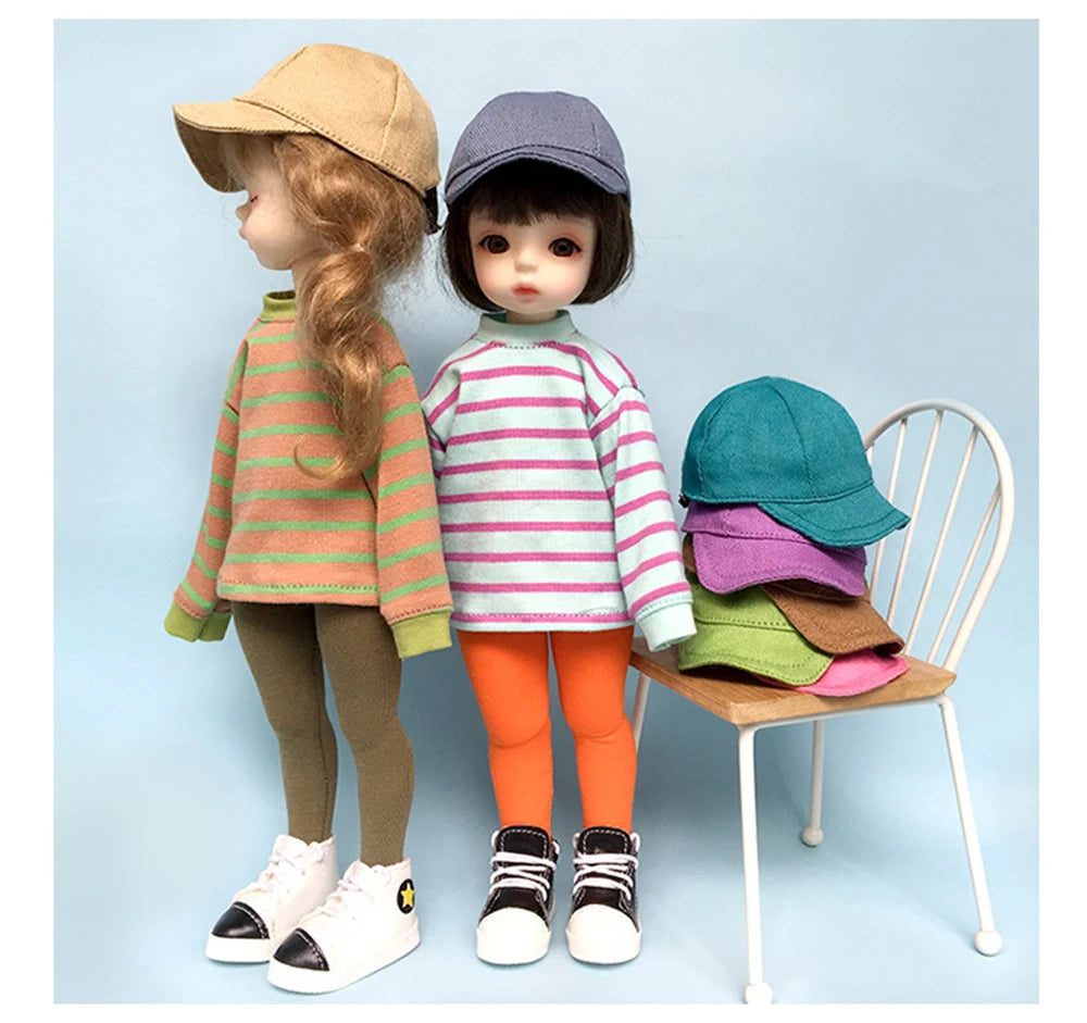 1/6 Doll Hat for Head Circumference 15-17cm 30cm BJD Baseball Cap Fisherman's Hat Fashion Doll Accessories