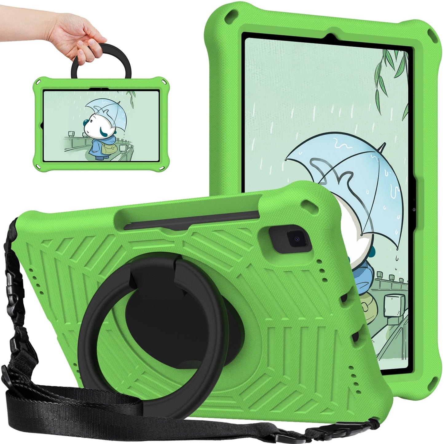 Kids Tablet Protective Case for Samsung Galaxy Tab A7 10.4 (2020) SM-T500/T505 Tab S6 10.5 Tab S5e 10.5 with Shoulder Strap