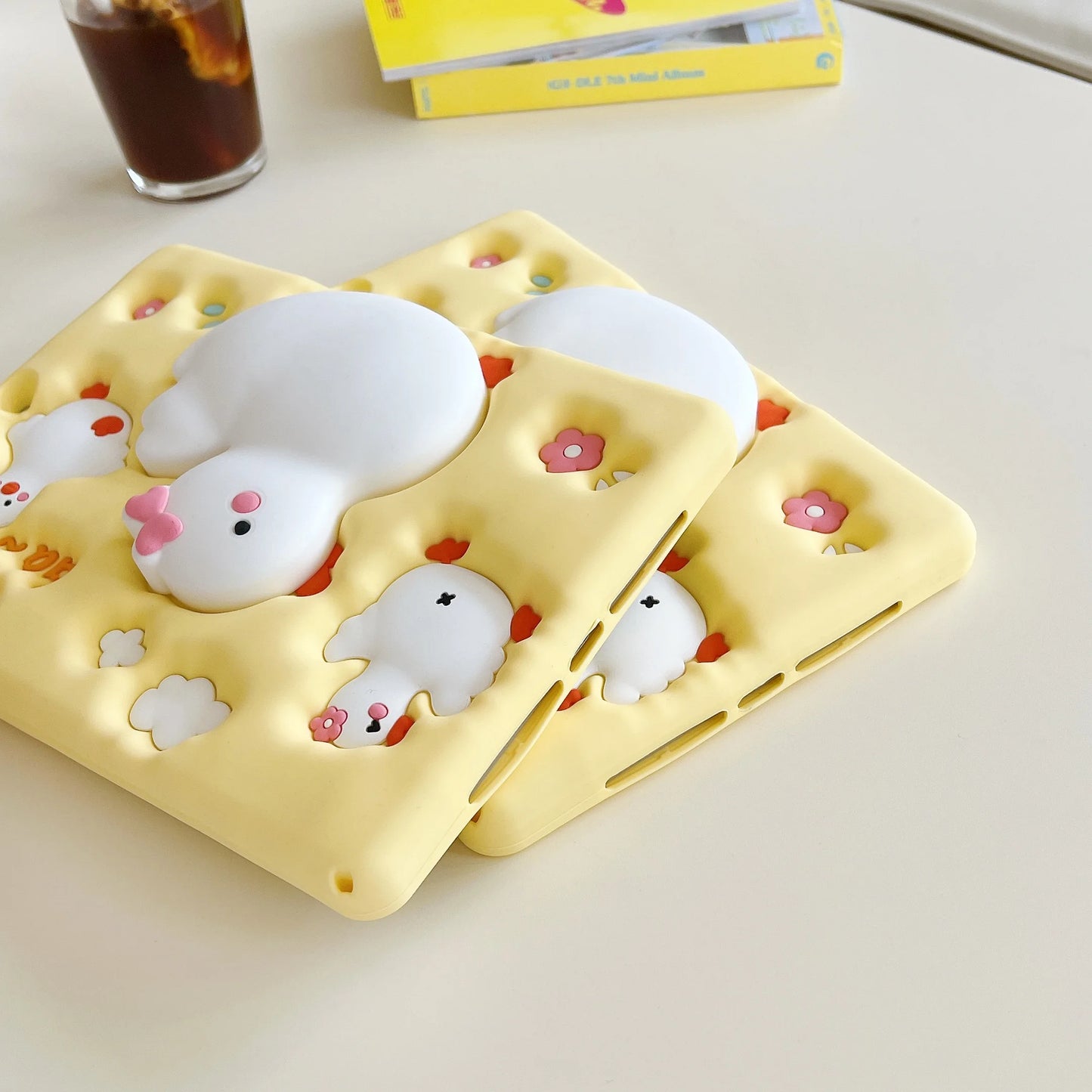 Cute Duck Tablet Case for Huawei MatePad SE 11 Air 11.5 S 2024 2023 2021 Soft Silicone Scalable Standing Cover Kids Funny Coque