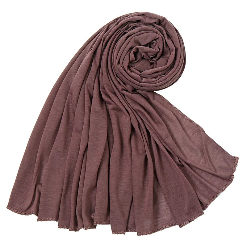 Multicolor Soft Cotton Muslim Headscarf Instant Jersey Hijab Full Cover Cap Wrap Scarf Islamic Shawls Women Turban Head Scarves