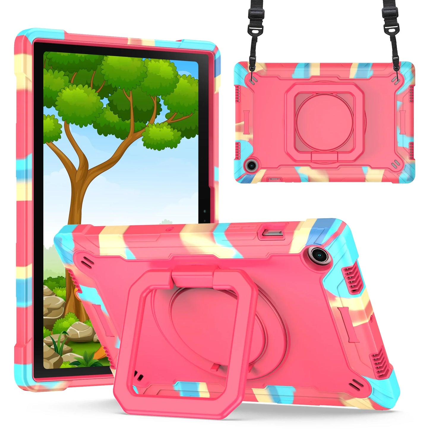 Case For Samsung GALAXY Tab A8 10.5 inch Tablet Cover Of SM-X200 SM-X205 SM-X207 Multicolor Rotating Shockproof
