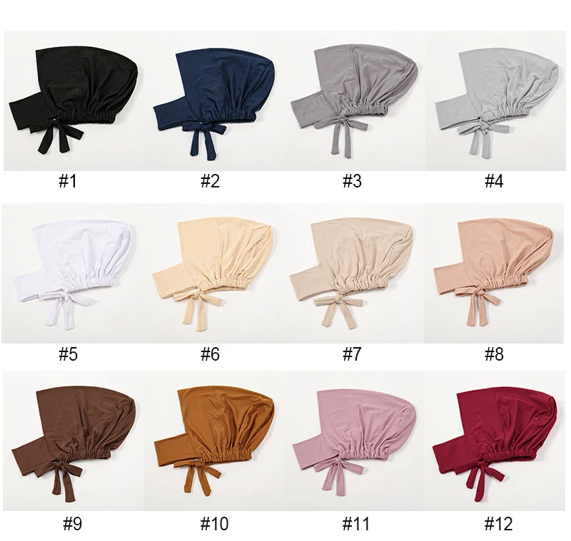 New Modal Inner Hijabs Muslim Women Undercaps Stretch Jersey Cap Islamic Turban Hat Bonnet 2024 Female Headwrap Turbante Mujer