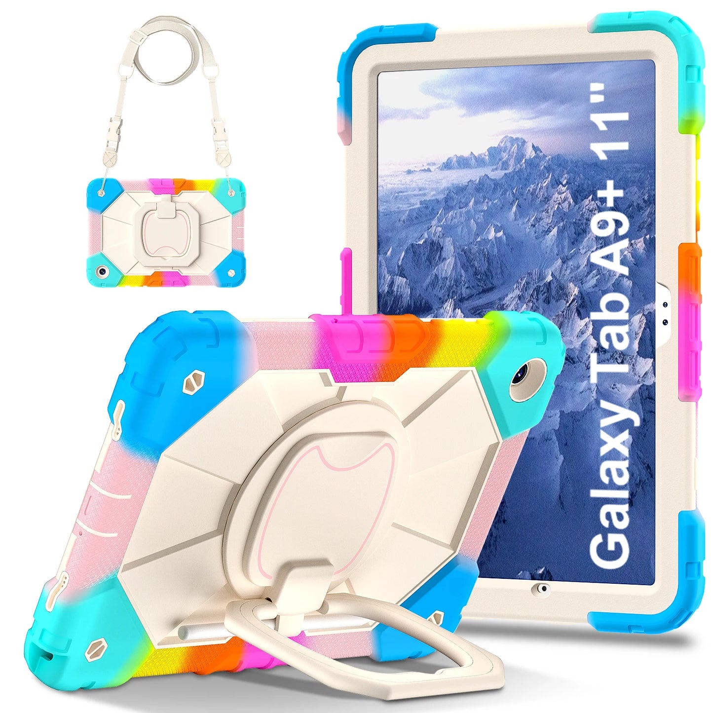 For Samsung Galaxy Tab A9 plus Funda a9 8.7 inch Kids Case X115N A7Lite T220 225 Tab A8 10.5inch Tablet Stand Shockproof Cover