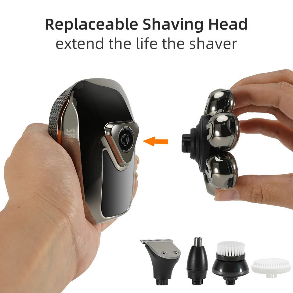 NEW Shaver For Men 7D Independently 7 Cutter Floating Head Waterproof Electric Razor Multifunction USB Charge Trimmer Men