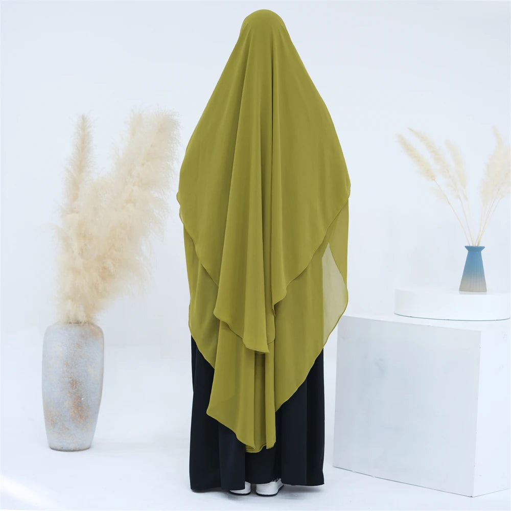 Ramadan Eid Dubai Chiffon Niqab Maxi Khimar Abaya Damen Islam Muslim Hijab Dress Abayas For Women Kebaya Hijabs Femme Musulmane