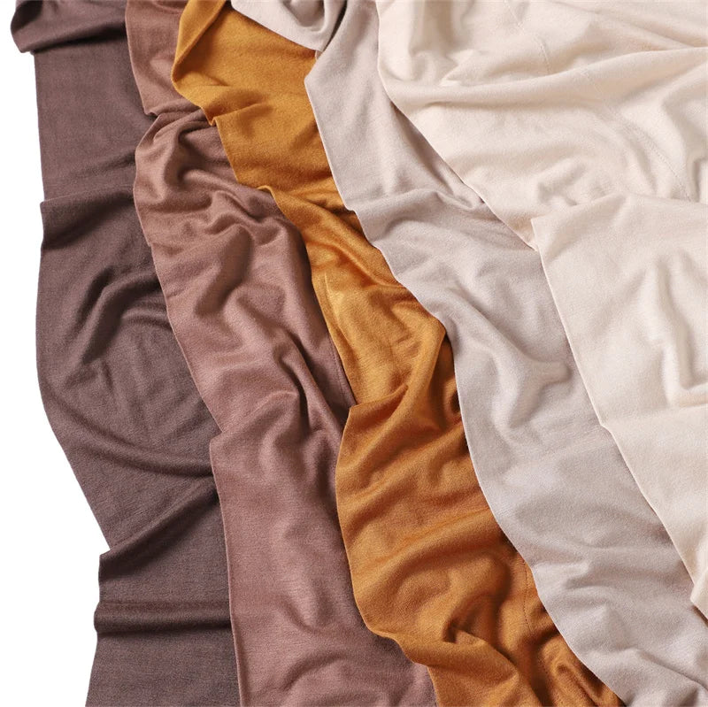 Women High Quality Muslim Cotton Modal Hijab Shawls Plain Triangle Wrap Beach Summer Islamic Ramadan Snood Scarves 140*70*95Cm