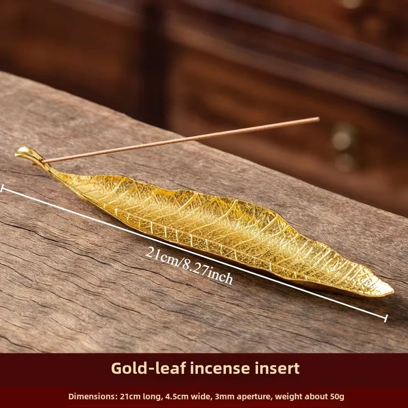 Incense Holder Ash Catcher Long Leafs Censer Meditation Home Decor Accessories