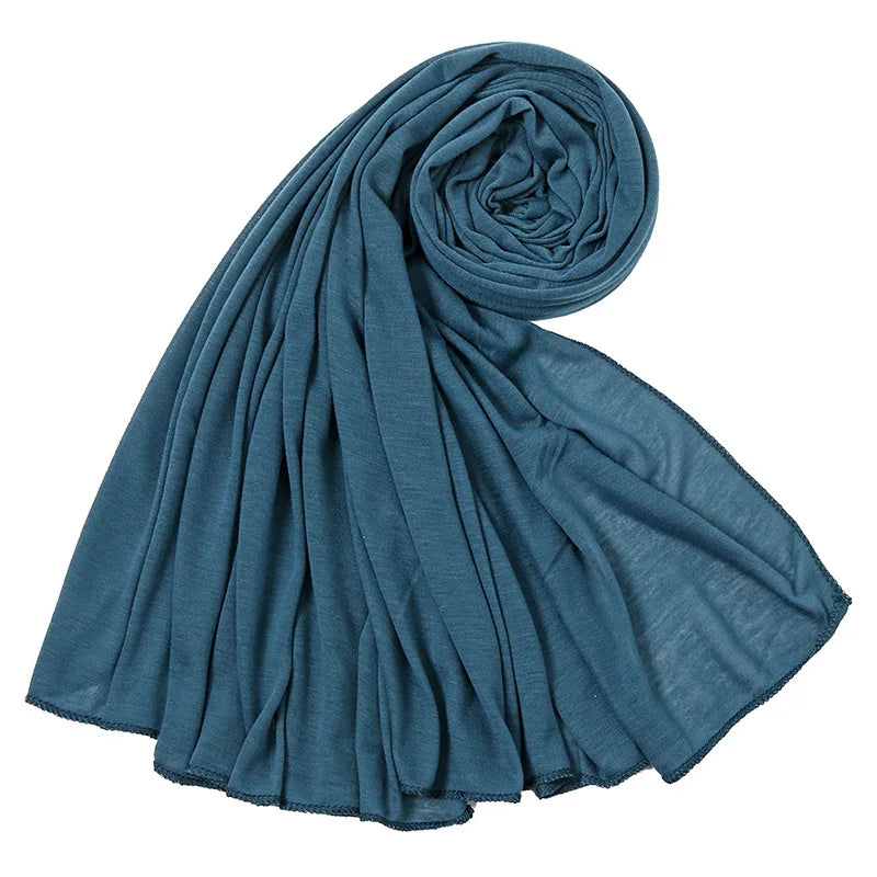 Multicolor Soft Cotton Muslim Headscarf Instant Jersey Hijab Full Cover Cap Wrap Scarf Islamic Shawls Women Turban Head Scarves