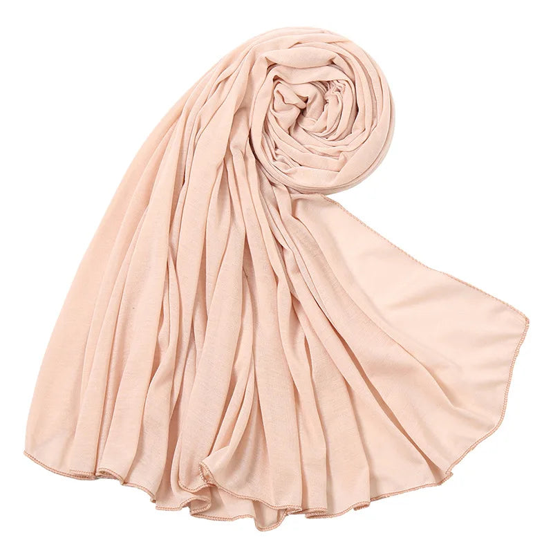Multicolor Soft Cotton Muslim Headscarf Instant Jersey Hijab Full Cover Cap Wrap Scarf Islamic Shawls Women Turban Head Scarves