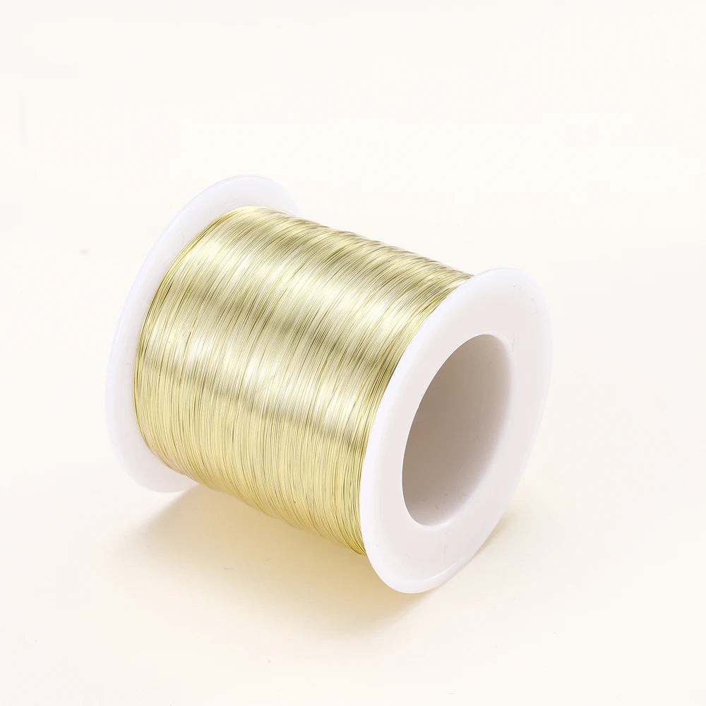 18K Real Gold Plated Copper Wire For DIY Handmade Jewelry Making Supplies Jewellery Accessories Beads Materials Wire Wholesale