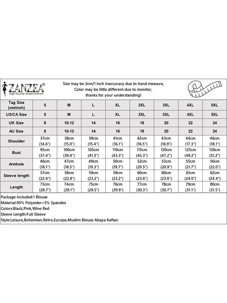 Muslim Islamic Pleated Long Blouses Women Autumn Long Sleeve O Neck Casual Blusas Mujer Fashion Solid Color Tunic Tops