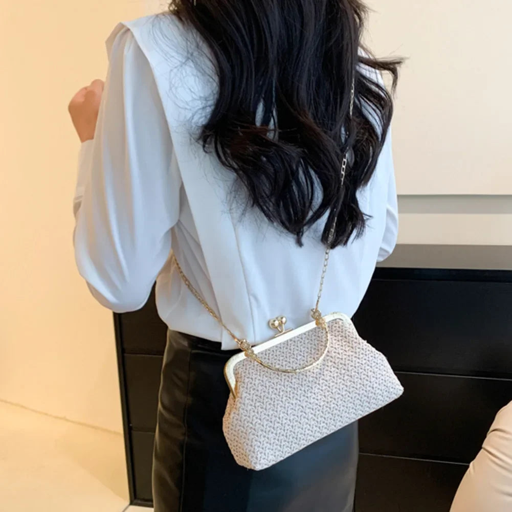 Women's Evening Shoulder Bag Handbag Clutch Bag Shining Rhinestones Bucket Bag for Party Wedding Date Night Chain Shoulder Bag