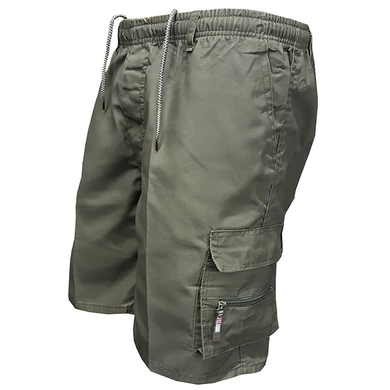 Summer New Men's Shorts Casual Work Cool Pants with 5-point Large Pocket Clothing Elastic Waist Sports Male Outfit Shorts
