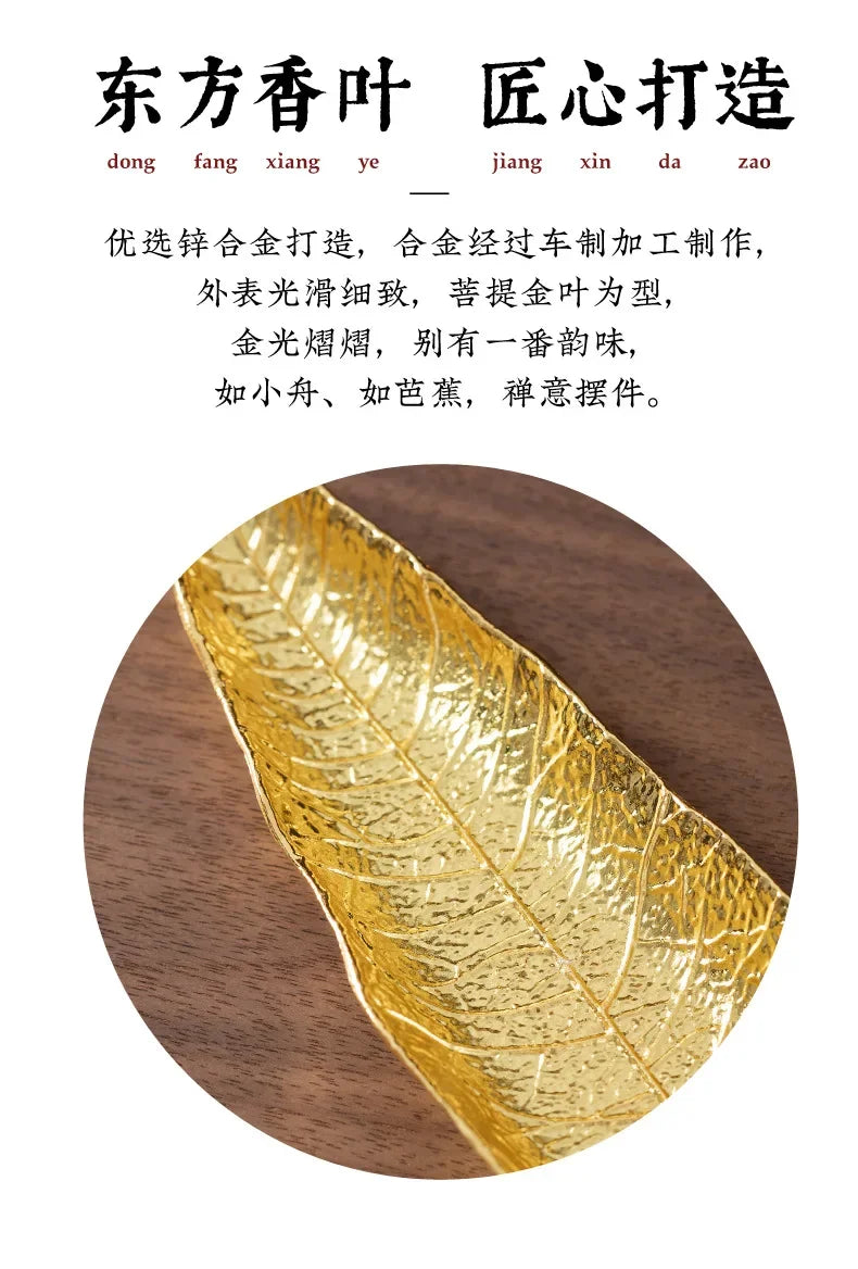 Incense Holder Ash Catcher Long Leafs Censer Meditation Home Decor Accessories