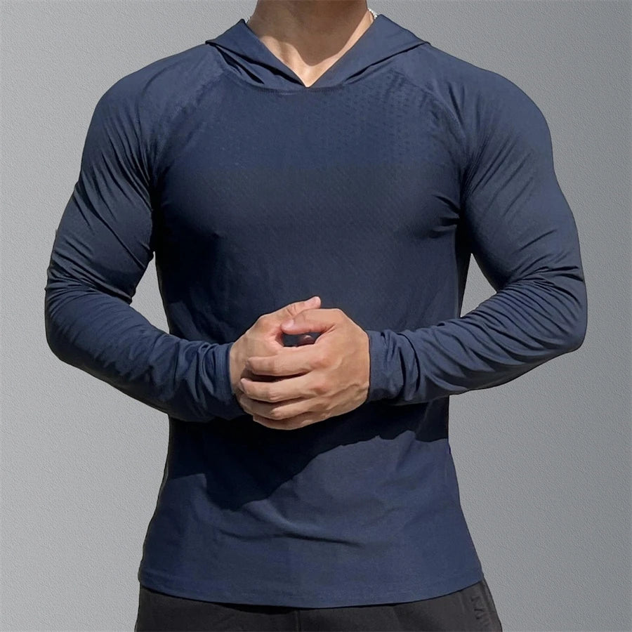 Men's Fitness Running Sports Hoodies Gym Joggers Hooded 2023 New Outdoor Sport Athletic Clothing Male Training Sweatshirt Tops