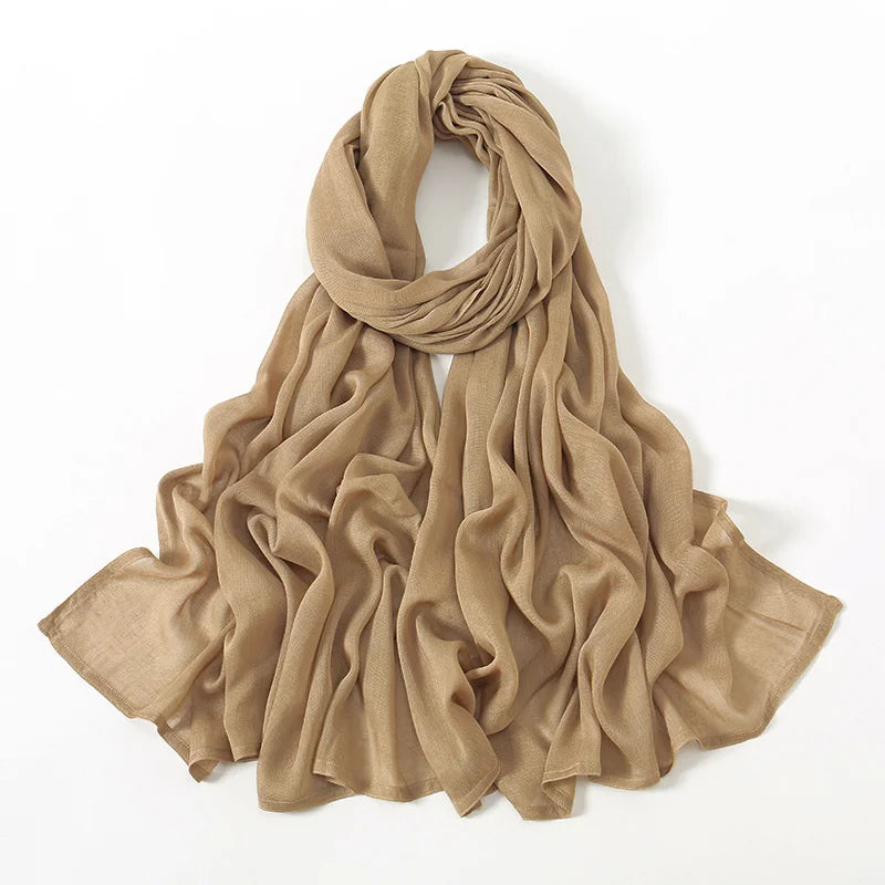 180*95cm Big Size Women Plain Solid Cotton Rayon Hijab Scarf Lady High Quality Wraps Shawls Muslim Modal Headband Islamic