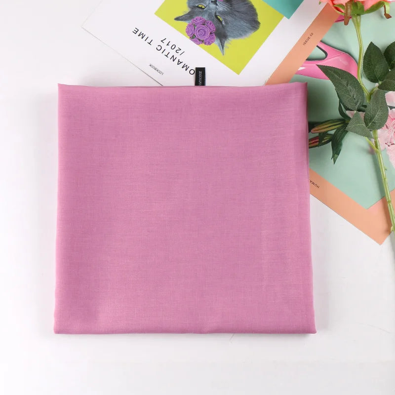 Newest Solid-Color Square Scarf Cotton Muslim Hijab Women Headband Bandana All Match Wraps Kerchief Scarves Shawl 110*110cm