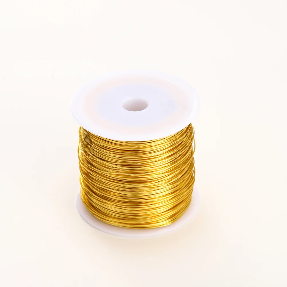 18K Real Gold Plated Copper Wire For DIY Handmade Jewelry Making Supplies Jewellery Accessories Beads Materials Wire Wholesale