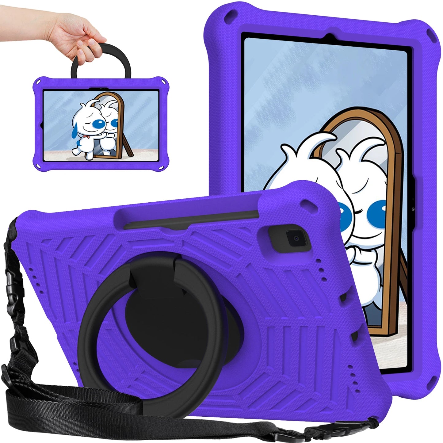 Kids Tablet Protective Case for Samsung Galaxy Tab A7 10.4 (2020) SM-T500/T505 Tab S6 10.5 Tab S5e 10.5 with Shoulder Strap