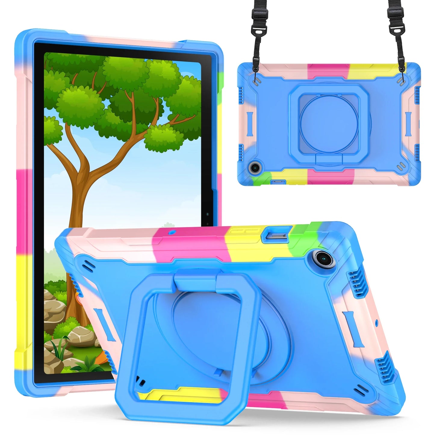 Case For Samsung GALAXY Tab A8 10.5 inch Tablet Cover Of SM-X200 SM-X205 SM-X207 Multicolor Rotating Shockproof