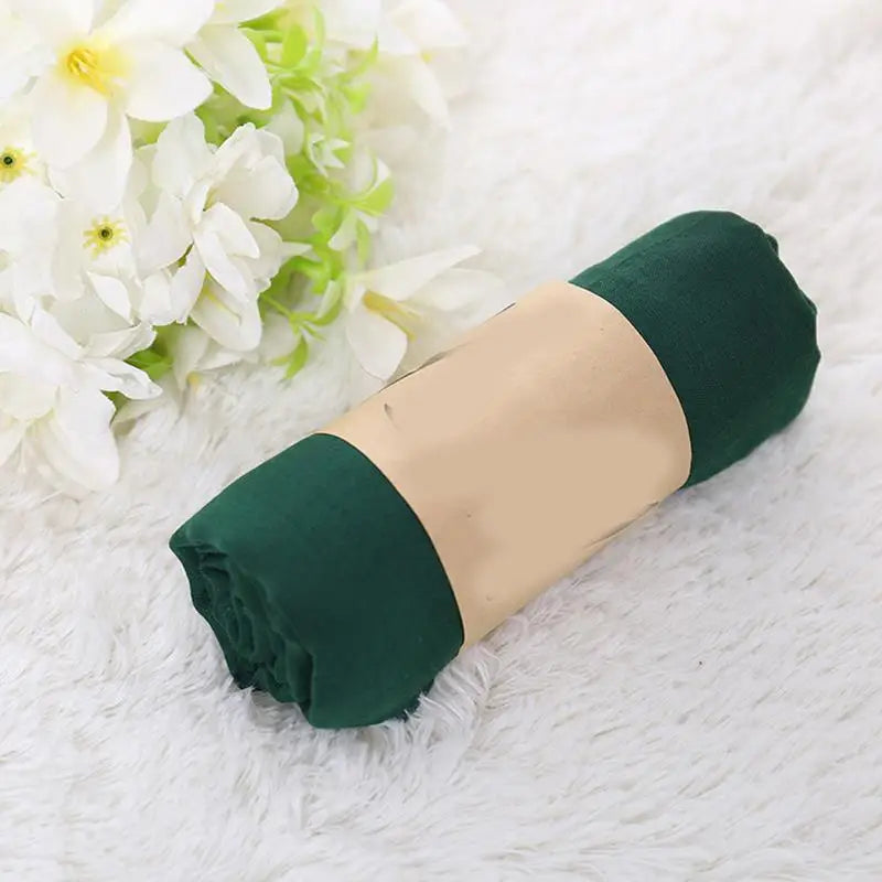 Soft Cotton Linen Scarf Women Muslim Crinkle Hijab Scarf Solid Color Islamic Head Shawls and Wraps Female Headscarf Headwear
