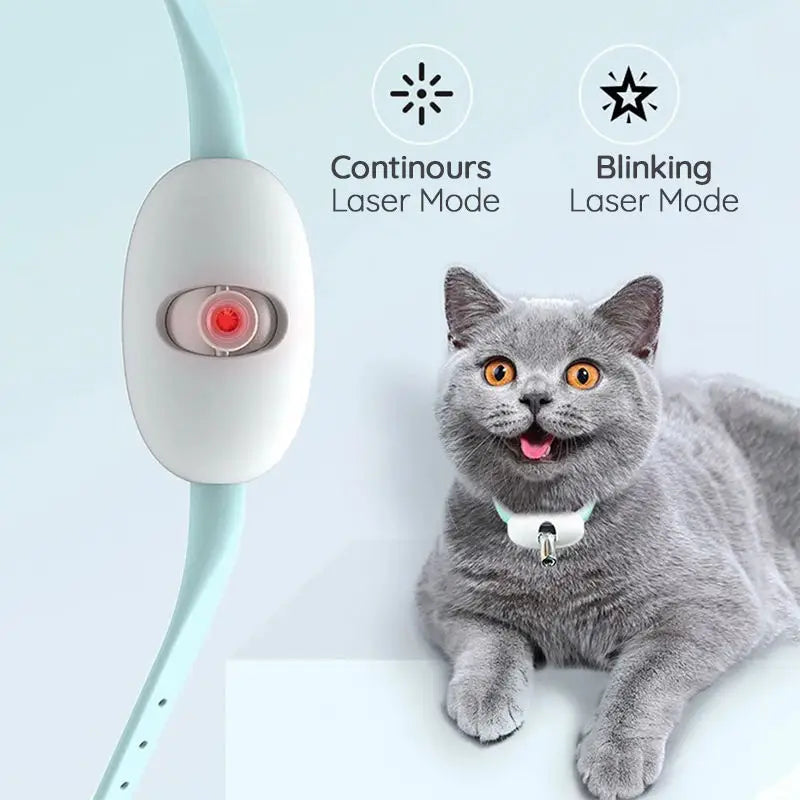 LMZOE-Smart Laser for Cats, Electric Collar, Adjustable Cat Toys, Interactive Exercise Training, USB Rechargeable