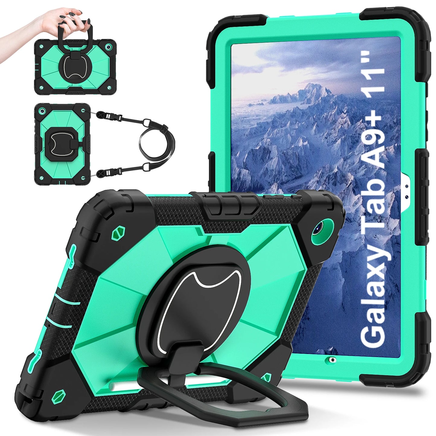 For Samsung Galaxy Tab A9 plus Funda a9 8.7 inch Kids Case X115N A7Lite T220 225 Tab A8 10.5inch Tablet Stand Shockproof Cover