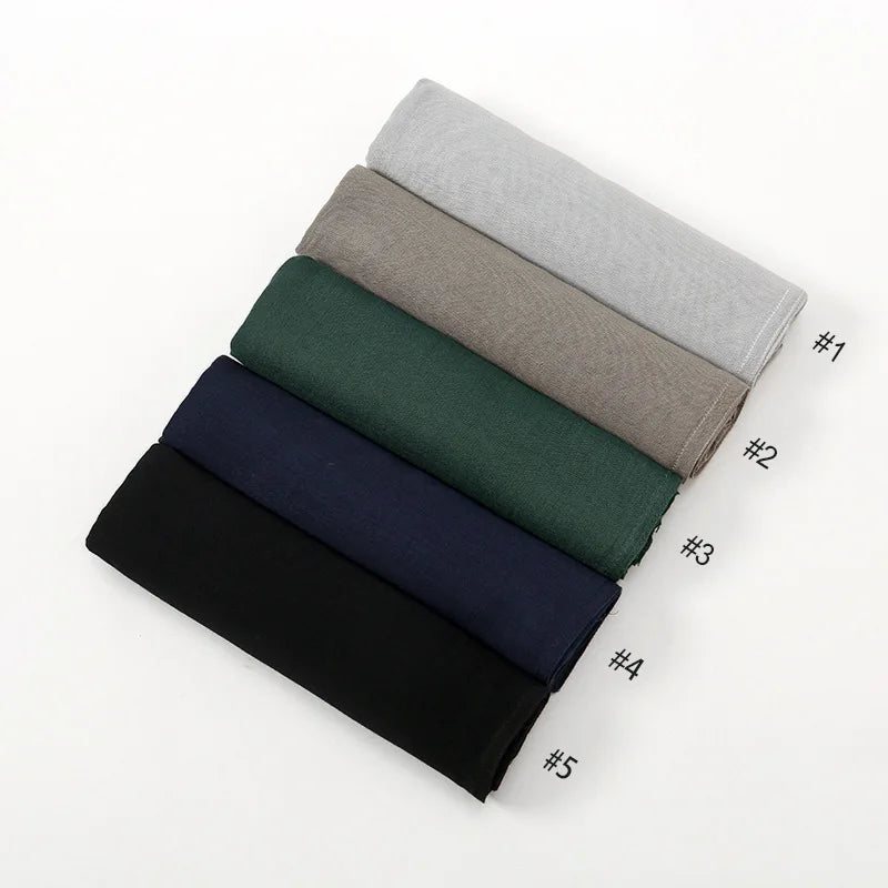 180*95cm Big Size Women Plain Solid Cotton Rayon Hijab Scarf Lady High Quality Wraps Shawls Muslim Modal Headband Islamic