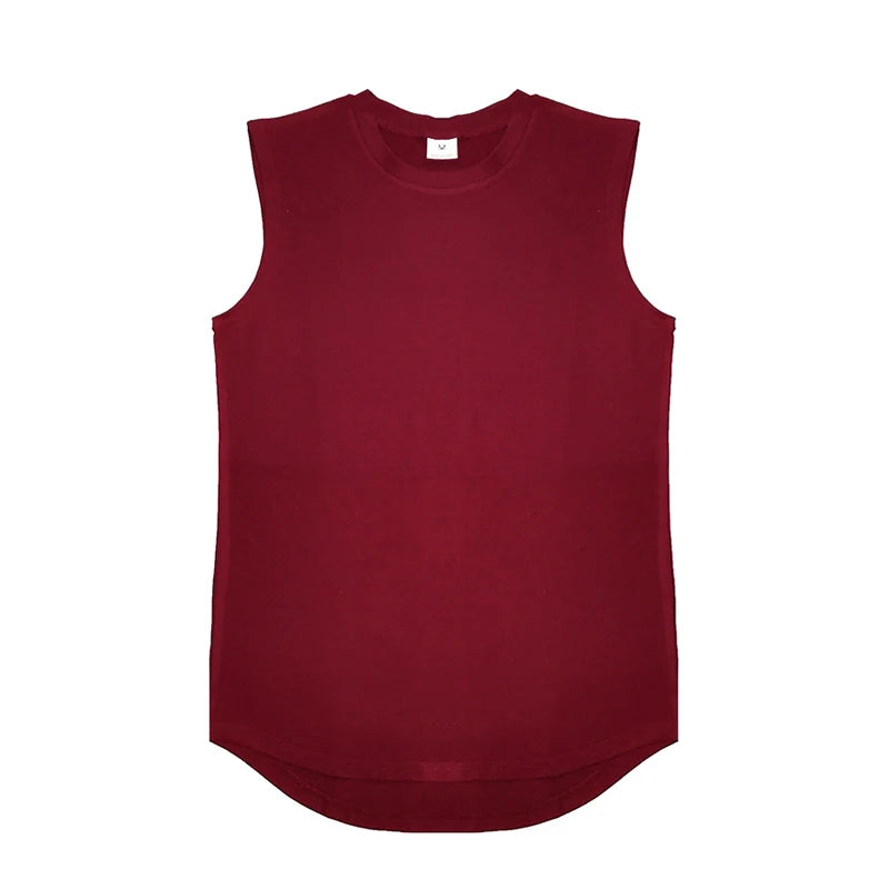 Gym Fitness Sport Clothing Summer Cool Cotton Breathable Vests Mens Bodybuilding Muscle Tank Tops Workout Sleeveless T-Shirts