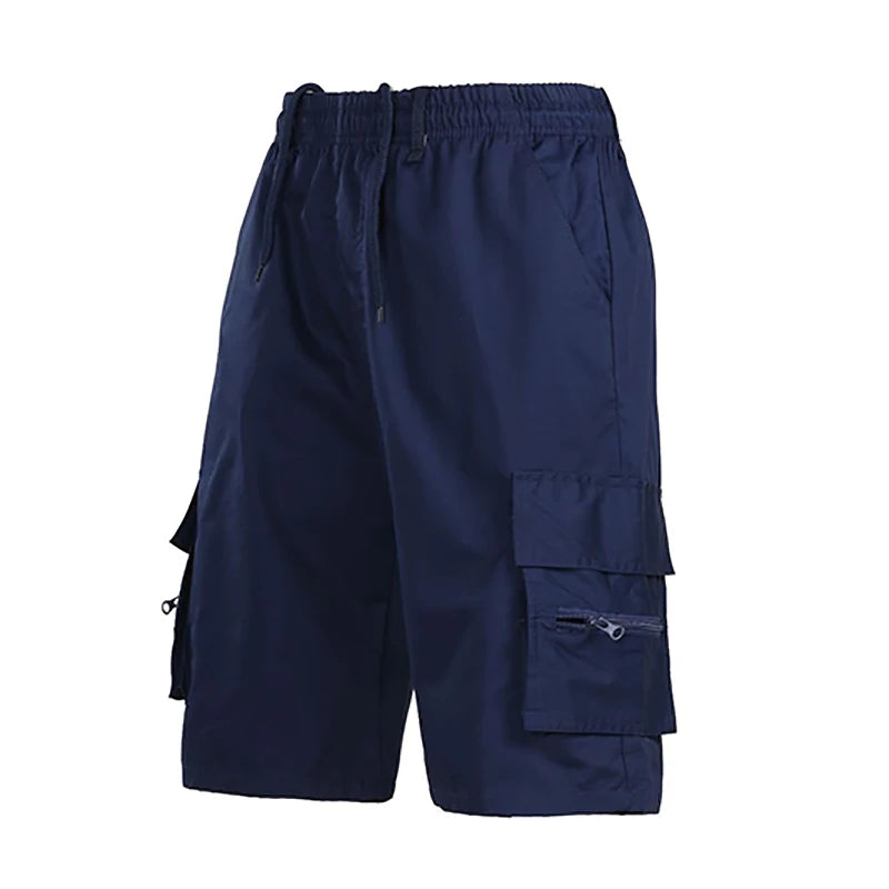 Summer New Men's Shorts Casual Work Cool Pants with 5-point Large Pocket Clothing Elastic Waist Sports Male Outfit Shorts