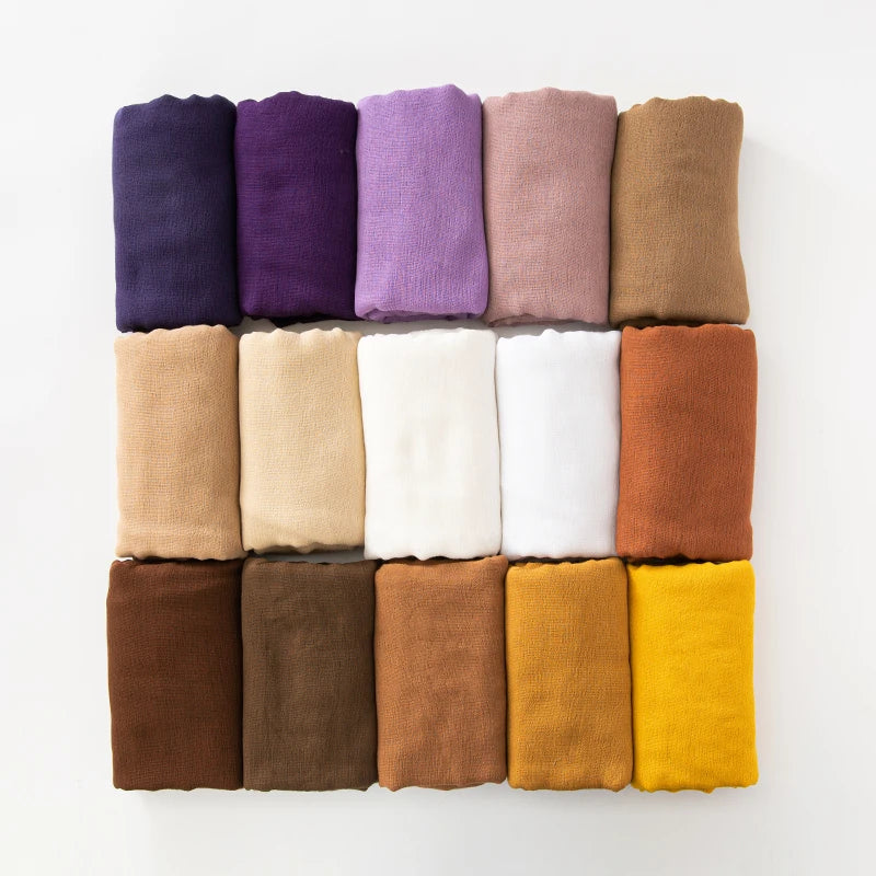 61 Colors Soft Cotton Viscose Scarf Rayon Material Muslim Hijab Mid Eastern Plain Solid Color Headscarf With Tassel