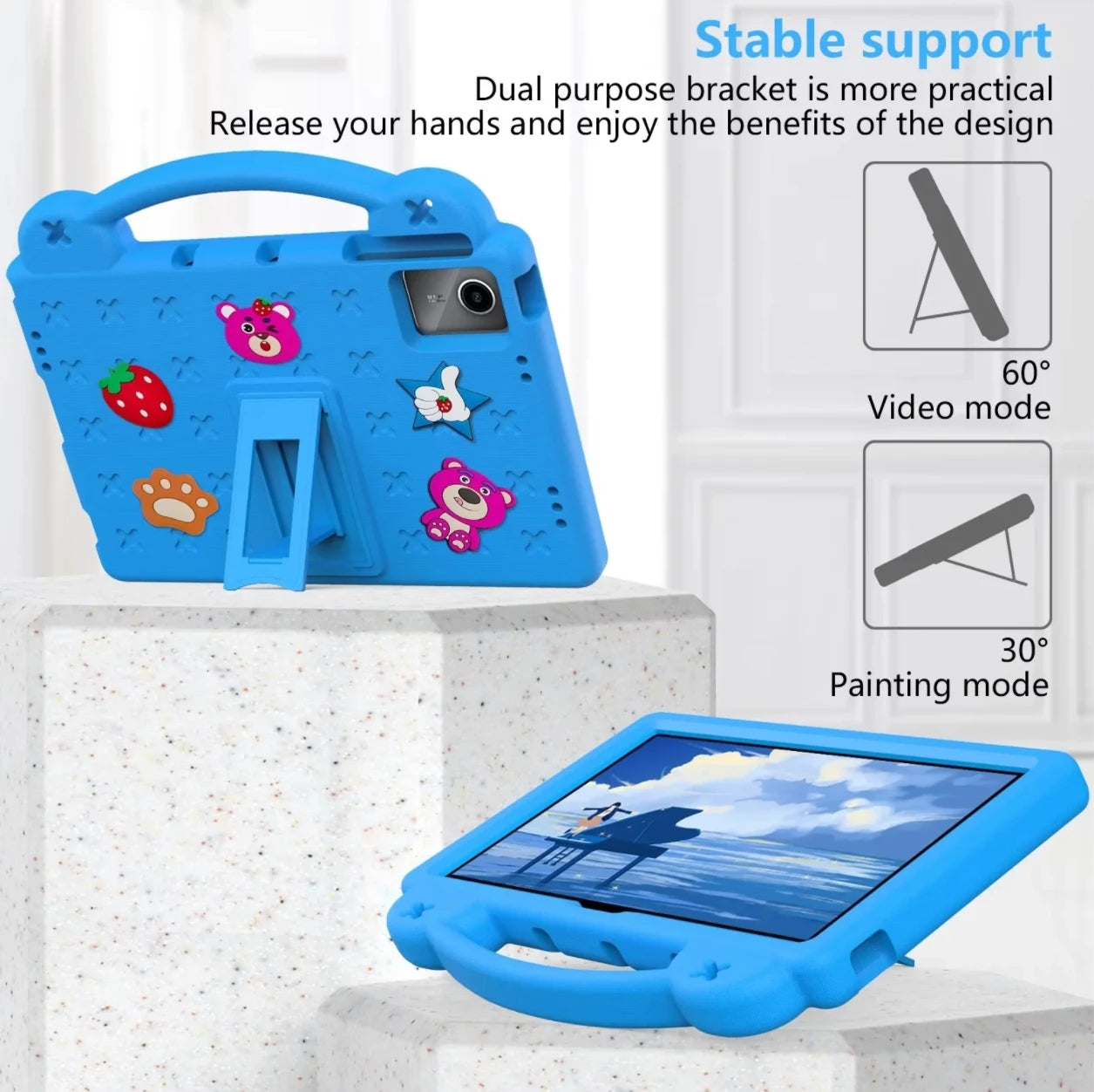 For Lenovo Tab P12 12.7 inch /Xiaoxin Pad Pro 12.7 inch TB-370FU TB-371FC Tablet Case Kids Multicolor Shockproof Shell