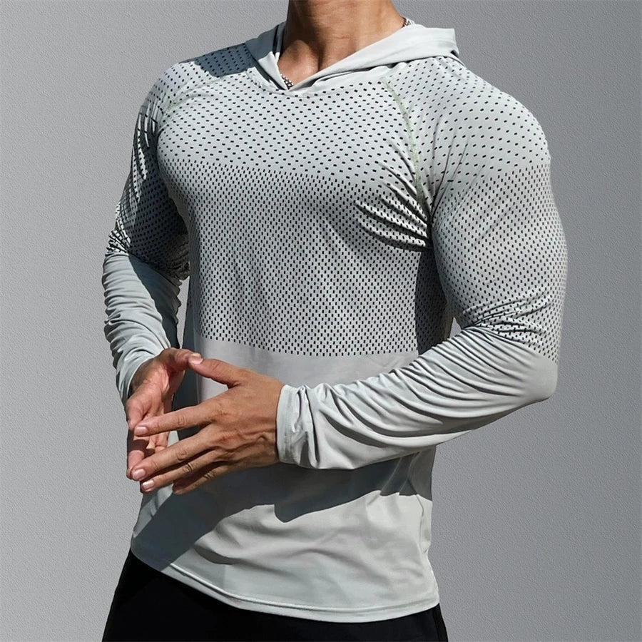 Men's Fitness Running Sports Hoodies Gym Joggers Hooded 2023 New Outdoor Sport Athletic Clothing Male Training Sweatshirt Tops