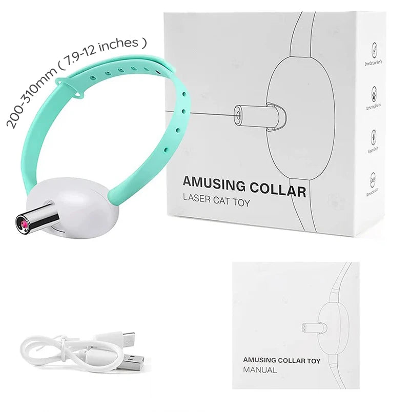 LMZOE-Smart Laser for Cats, Electric Collar, Adjustable Cat Toys, Interactive Exercise Training, USB Rechargeable