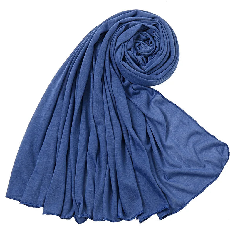 Multicolor Soft Cotton Muslim Headscarf Instant Jersey Hijab Full Cover Cap Wrap Scarf Islamic Shawls Women Turban Head Scarves