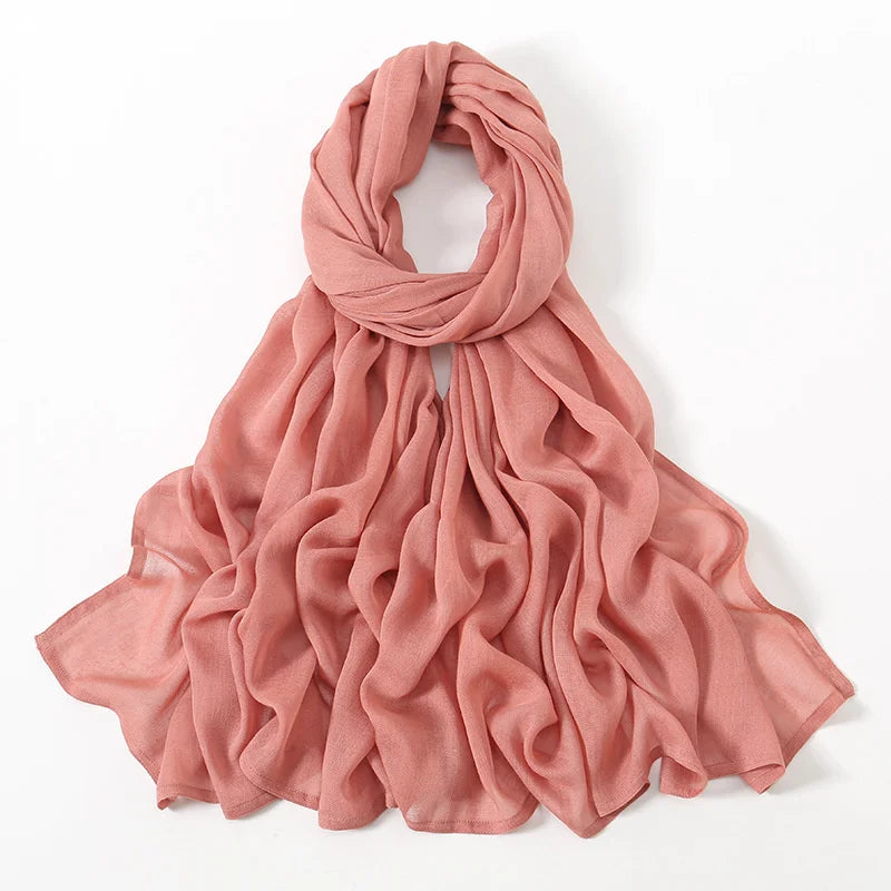 180*95cm Big Size Women Plain Solid Cotton Rayon Hijab Scarf Lady High Quality Wraps Shawls Muslim Modal Headband Islamic