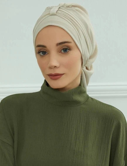 Muslim Solid Instant Turban Hat Hijab Women Caps Islamic Bandana Bonnet Fashion