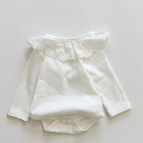 Baby Girl Clothing Autumn Spring Lovely Princess Style Lace Panel Toddler Baby Girl Romper+Hat Infant Baby Girls Jumpsuit