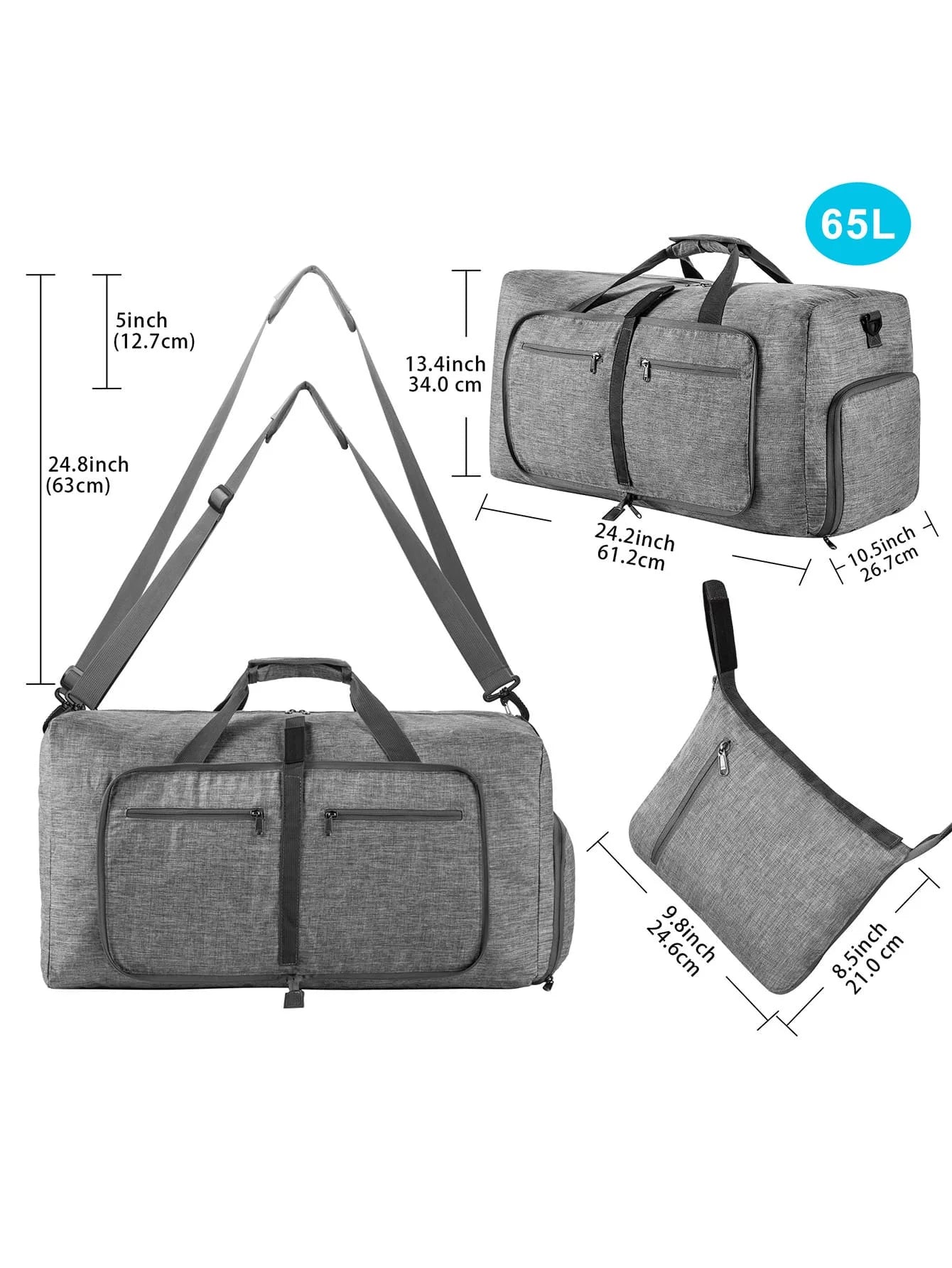 Travel Bag Handbags Large Capacity Carry On Luggage Bags Men Women Shoulder Outdoor Tote Weekend Waterproof Bag