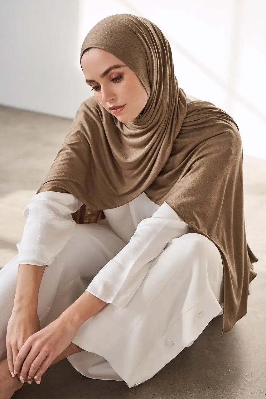 Modal Cotton Jersey Hijab Scarf For Muslim Women Shawl Stretchy Easy Plain Hijabs Scarves Headscarf African Woman Turban Ramadan